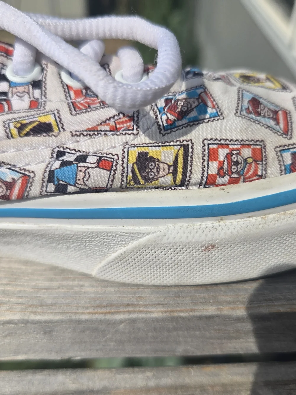 Vans White Canvas Low-Top Sneakers Where's Waldo